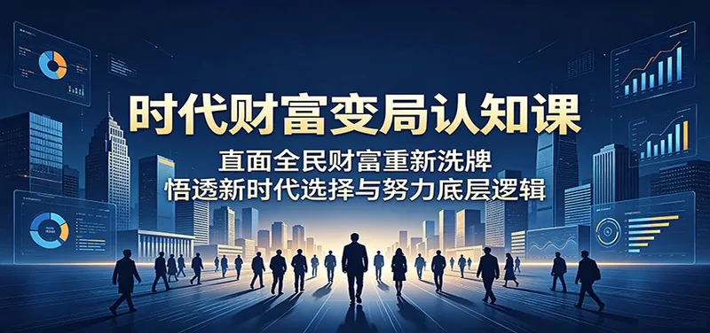 时代财富变局认知课：直面全民财富重新洗牌，悟透新时代选择与努力底层逻辑
