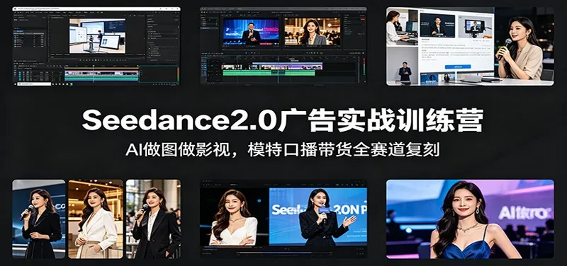 13250d22a2ff9ea94a5927bb2cb98c5a.jpeg Seedance2.0广告实战训练营:AI做图做影视,模特口播带货全赛道复刻