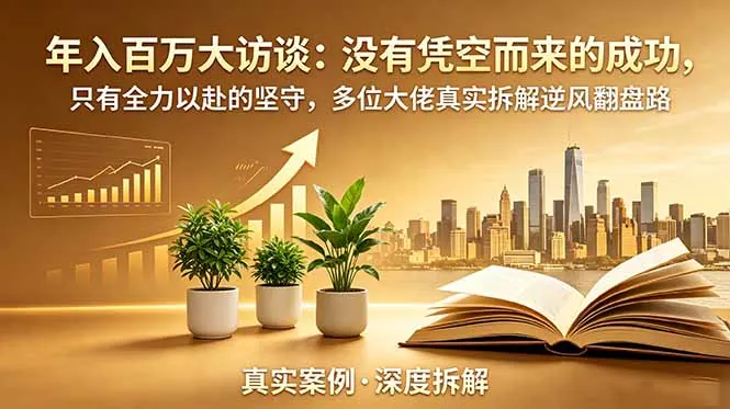 e138c2c5f30f4f3c2e56f09e647f214d.jpeg 年入百万大访谈-更新:没有凭空而来的成功,只有全力以赴的坚守,多位大佬真实拆解逆风翻盘路