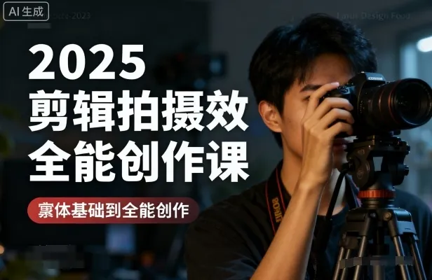 2025剪辑拍摄特效全能创作课，零基础到全能创作