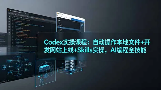 b78ded22bf12cf4cfa688da184375c0b.jpeg Codex实操课程:自动操作本地文件+开发网站上线+Skills实操,AI编程全技能