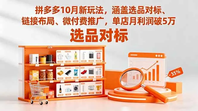 55ba2674e1b51eb39d00a64b04cbe1ec.jpeg (16364期)拼多多10月新玩法,涵盖选品对标、链接布局、微付费推广,单店月利润破5万