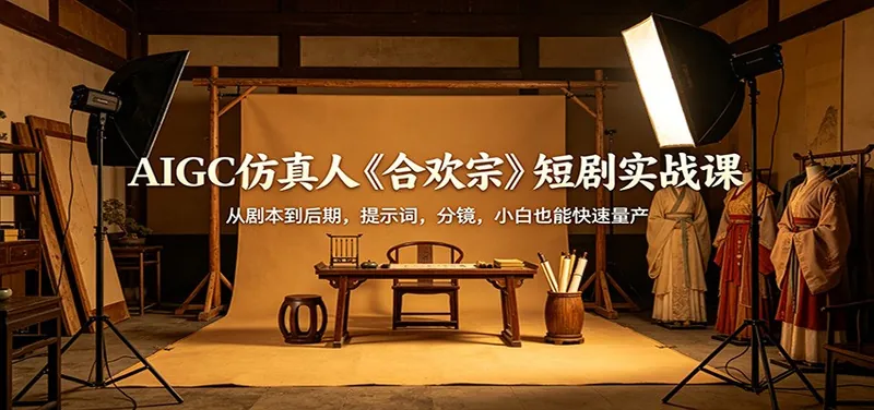 0b37d051c30c11085b61c03c21f83f73.jpeg AIGC仿真人《合欢宗》短剧实战课:从剧本到后期,提示词,分镜,小白也能快速量产