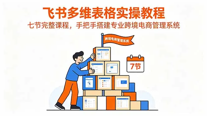 e3df8d7907a3556139b32add712cc6e7.jpeg 飞书多维表格实操教程,七节完整课程,手把手搭建专业跨境电商管理系统