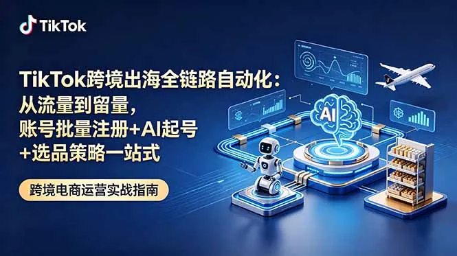 f869a8b480dd4930e24931c53f776f2b.jpeg TikTok跨境出海全链路自动化:从流量到留量,账号批量注册+AI起号+选品策略一站式