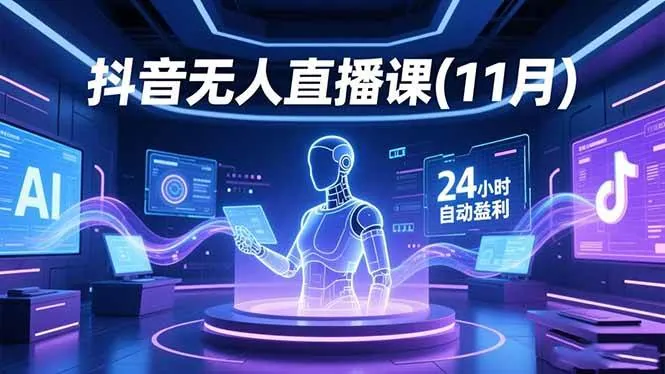 426b8df2e65f3a00927ffa4d227c978f.jpeg (16558期)抖音无人直播课(11月),AI实景、数字人、绿幕、多种玩法、24小时自动盈利