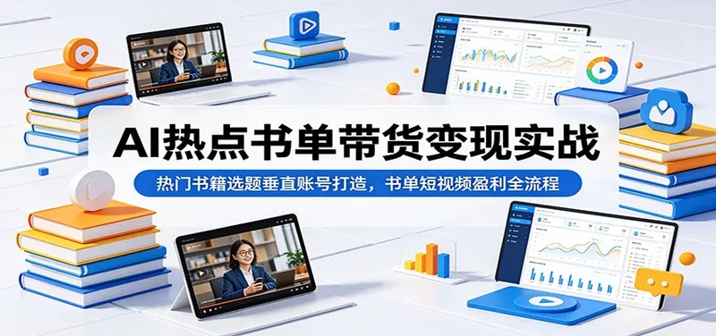 28a7aa2c0ed16ad0d7872cc13cbcfe7a.jpeg AI热点书单带货变现实战:热门书籍选题垂直账号打造,书单短视频盈利全流程