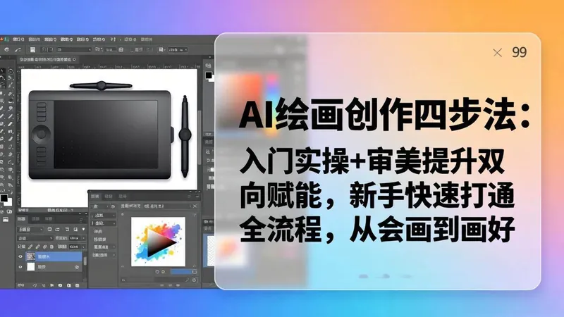 17b7dbcdf9427c1da65b45851621a965.jpeg (18166期)AI绘画创作四步法:入门实操+审美提升双向赋能,新手快速打通全流程,从会画到画好