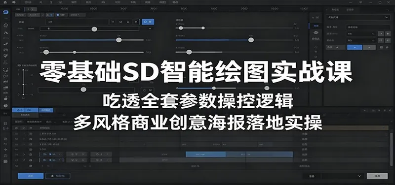 零基础SD智能绘图实战课：吃透全套参数操控逻辑，多风格商业创意海报落地实操