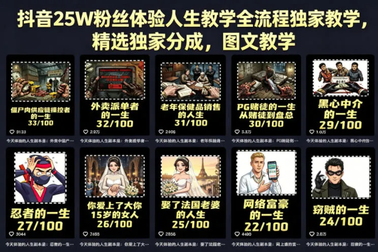 e9683fcbbcda6d79d9ce01ec64283e88.jpeg 抖音25W粉丝体验人生教学全流程独家教学,精选独家分成,图文教学
