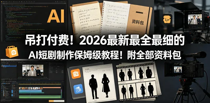 9c3df036d28eb814e7642a73a278afe6.jpeg 吊打付费!2026最新最全最细的AI短剧制作保姆级教程!附全部资料包