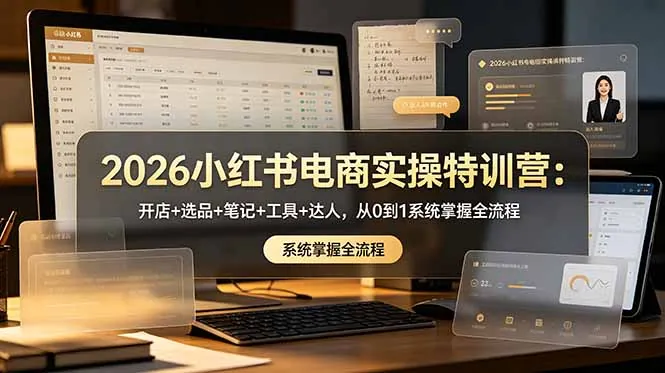 5eb20d45f5cca33c3df659f20c3aa22b.jpeg 2026小红书电商实操特训营:开店+选品+笔记+工具+达人,从0到1系统掌握全流程