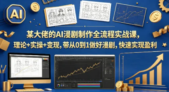 某大佬的AI漫剧制作全流程实战课，理论+实操+变现，带从0到1做好漫剧，快速实现盈利