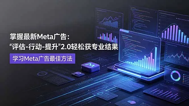 a63db11ca1f753e8655328090ab98580.jpeg 掌握最新的Meta广告,通过“评估-行动-提升”2.0版本轻松获得专业级结果。学习目前学习Meta广告的最佳方法