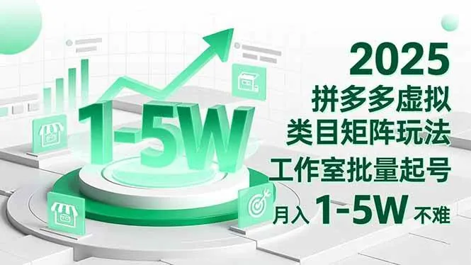 f6b6db7d0568c35b850c4b779783c507.jpeg (16548期)2025 拼多多虚拟类目矩阵玩法,工作室批量起号,月入 1-5W 不难
