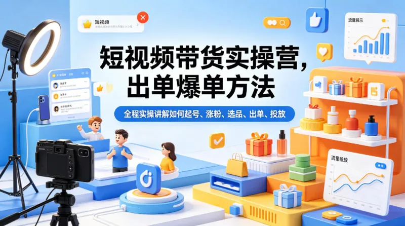 18bfee1d174b870f81ab04d2e15225b2.jpeg 短视频带货实操营,出单爆单方法,全程实操讲解如何起号、涨粉、选品、出单、投放