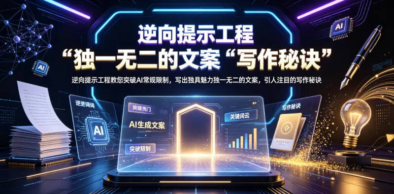 c975c07b0e1e44d210d9a05e329621a3.jpeg 逆向提示工程教您突破AI常规限制,写出独具魅力独一无二的文案,引人注目的写作秘诀【原创双语字幕】