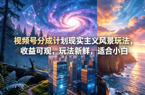 5858abbe3947d02e427e05915743d54c.jpeg 视频号分成计划现实主义风景玩法,收益可观,玩法新鲜,适合小白