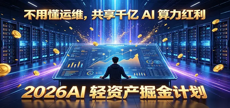 不用懂运维，共享千亿 AI 算力红利，2026AI 轻资产掘金计划