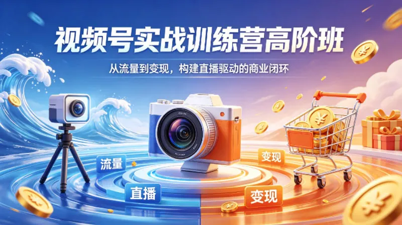 视频号实战训练营高阶班，从流量到变现，构建直播驱动的商业闭环（26年4月）