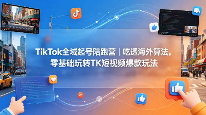 6dd4561547cbd9fcb739a0a5853c2ba3.jpeg TikTok全域起号陪跑营|吃透海外算法,零基础玩转TK短视频爆款玩法