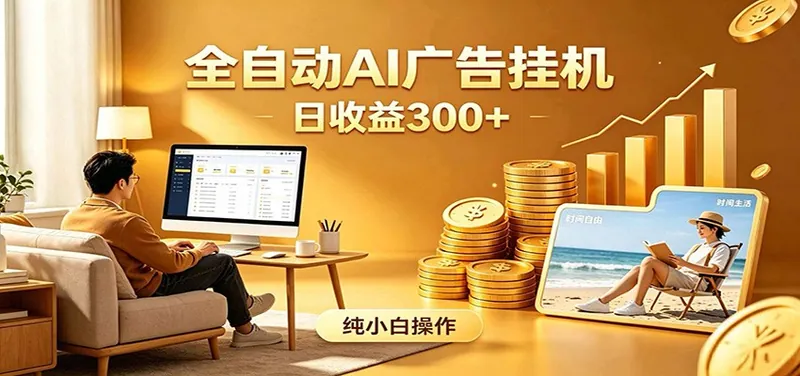 AI风口项目，全程解放双手，后台自动运行赚取收益，每天稳定收益300+