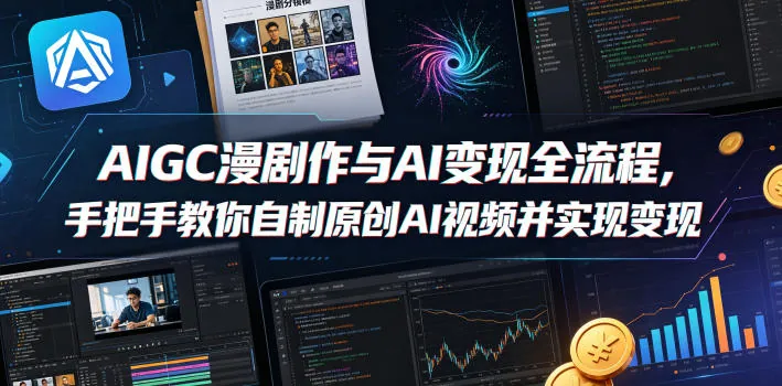 73cd5703c7aefd59d6369eebf692c77c.jpeg AIGC漫剧创作与AI变现全流程,手把手教你自制原创AI视频并实现变现