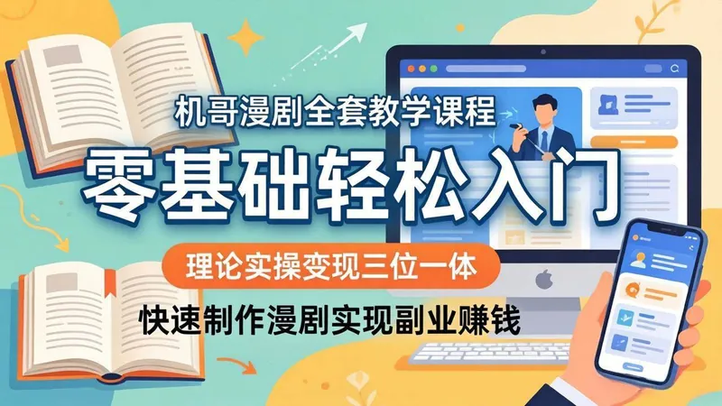 3554ad755408a35af5fb65f692fffdd8.jpeg (18168期)机哥漫剧全套教学课程,理论实操变现三位一体,零基础轻松入门,快速制作漫剧实现副业赚钱
