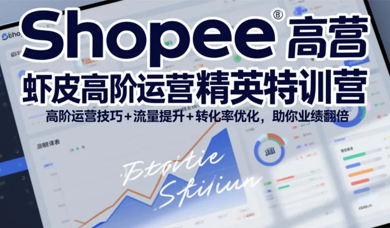 Shopee虾皮高阶运营精英特训营，高阶运营技巧+流量提升+转化率优化，助你业绩翻倍(更新26年5月)