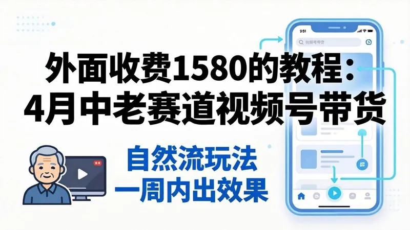 44d25cd0044277f16c9c3875607375e3.jpeg (18210期)外面收费1580的教程:4月中老年赛道视频号带货,自然流玩法一周内可以出效果