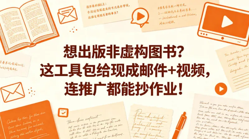 d96b9031952b597582bf5669b62d035b.jpeg 想出版非虚构图书?这工具包给现成邮件+视频,连推广都能抄作业!【原创双语字幕】