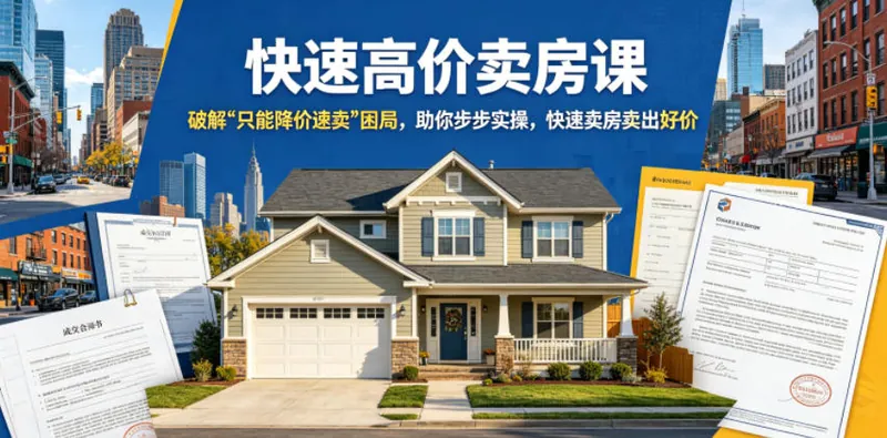 快速高价卖房课,破解“只能降价速卖”困局,助你步步实操,快速卖房卖出好价(更新2026)