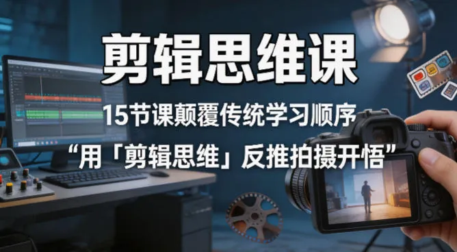 7a54263c92924cabaca33fc682fd5658.jpeg 剪辑思维课,15节课颠覆传统学习顺序用「剪辑思维」反推拍摄开悟
