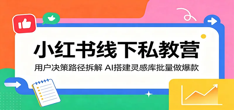 5696782ed4d16f22478c0826c4f77073.jpeg 小红书线下私教营:用户决策路径拆解,AI搭建灵感库批量做爆款