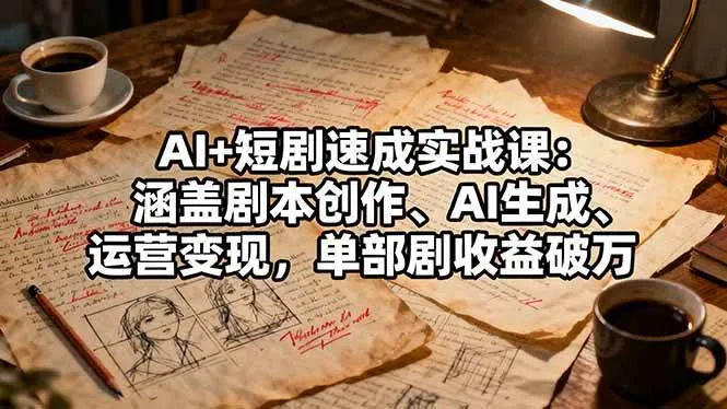 c9d54779c5c26c3b1011025c5aafdb1a.jpeg (16359期)AI+短剧速成实战课:涵盖剧本创作、AI生成、运营变现,单部剧收益破万