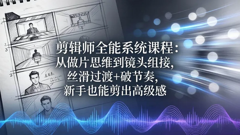 99584203173797937ea698807f3b0fe2.jpeg (18260期)剪辑师全能系统课程:从做片思维到镜头组接,丝滑过渡+破节奏,新手也能剪出高级感