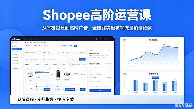 Shopee高阶运营课-2026年5月更新，从基础搭建到高阶广告，全链路实操破解流量销量瓶颈