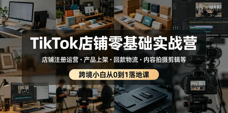 97316f116c23ccd4590a2d53755b1559.jpeg TikTok店铺零基础实战营,店铺注册运营・产品上架・回款物流・内容拍摄剪辑等 ,跨境小白从0到1落地课