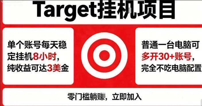 8d3a1a603bd93f665deb5822c498db3c.jpeg 海外平台Target商品浏览曝光,24小时运行无需人工值守,日收益100美刀+电脑可多开【揭秘】