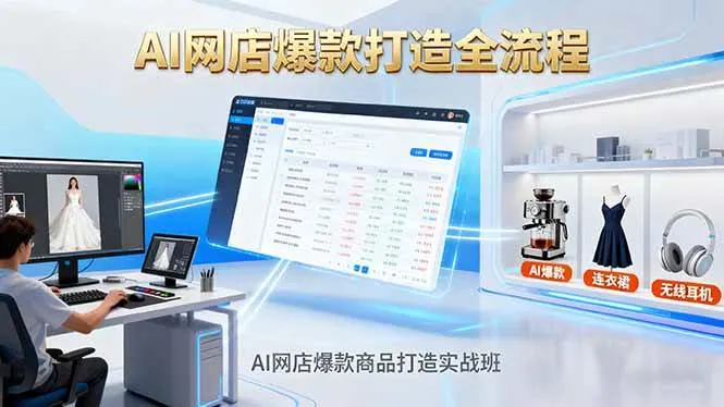 bed27619371a7038444adfc16ded2489.jpeg (16326期)AI网店爆款商品打造实战班:AI技术实现商品图智能处理,快速搭建AI网店