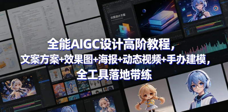 92b15a4127b3e6cc3f73ec28dc2413cf.jpeg 全能AIGC设计高阶教程,文案方案+效果图+海报+动态视频+手办建模,全工具落地带练
