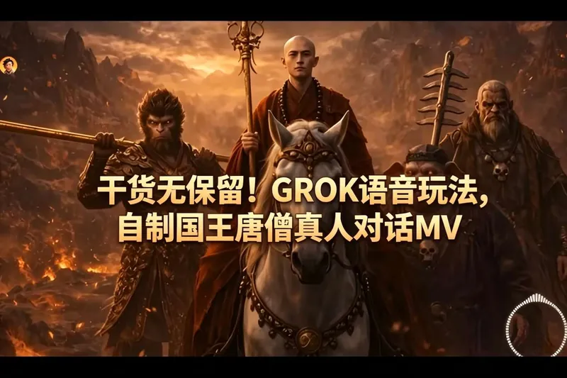 c0a02489667037ddee00a50faf6b19aa.jpeg 干货无保留!GROK语音玩法,自制国王唐僧真人对话MV