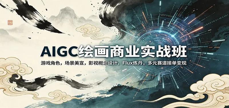 7c02b34d4d216d21e415cd858fb4d372.jpeg AIGC绘画商业实战班:游戏角色,场景美宣,影视概念设计,Flux炼丹,多元赛道接单变现