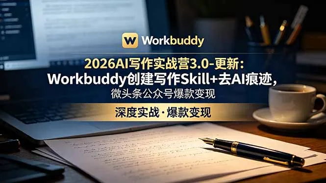 b56550ab839013006dbda49aae9d7984.jpeg 2026AI写作实战营3.0-更新:Workbuddy创建写作Skill+去AI痕迹,微头条公众号爆款变现