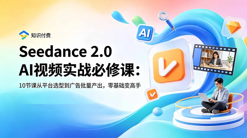 5c7d388a9dea7d4a2d3f45faa281aed6.jpeg Seedance 2.0 AI视频实战必修课:10节课从平台选型到广告批量产出,零基础变高手