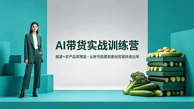 c6355a366a386d9f7753b471cf532ca0.jpeg (18355期)AI带货实战训练营,服装+农产品双赛道,从账号搭建到素材剪辑快速出单