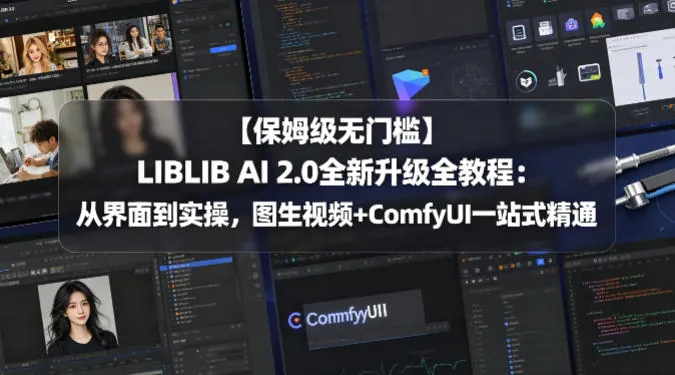 【保姆级无门槛】LIBLIB AI 2.0全新升级全教程：从界面到实操，图生视频+ComfyUI一站式精通