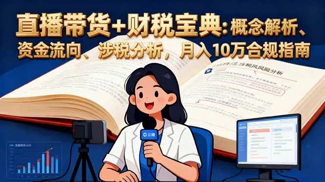 c5db1ab38b563e486881a35322bf4dc3.jpeg (16444期)直播带货+财税宝典:概念解析、资金流向、涉税分析,月入10万合规指南
