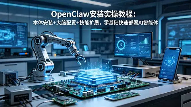 73725891ef07fa8cd655bdc6a9b53e21.jpeg OpenClaw安装实操教程:本体安装+大脑配置+技能扩展,零基础快速部署AI智能体