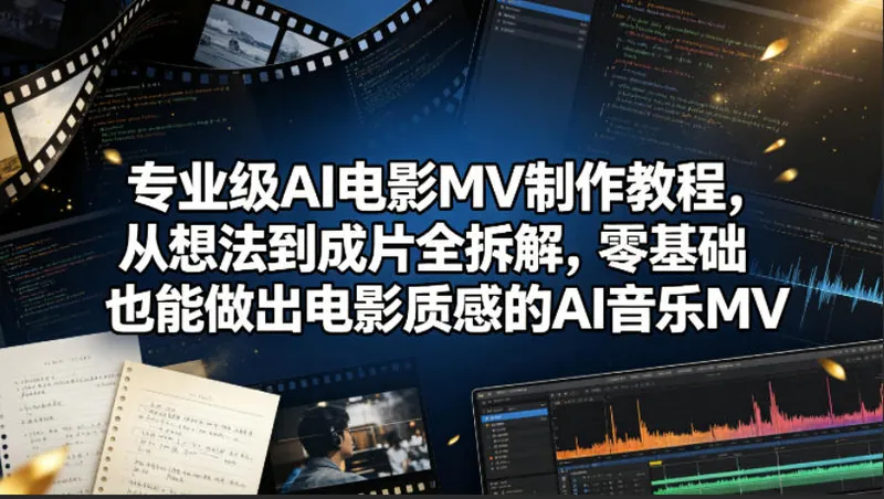 26d62bab03f480776bacdbd8b0d0dc6e.jpeg 专业级AI电影MV制作教程,从想法到成片全拆解,零基础也能做出电影质感的AI音乐MV